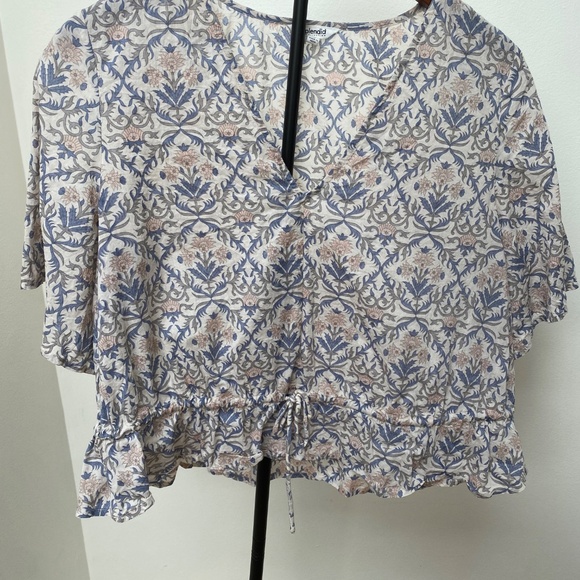 Splendid Sheer Cropped Blouse - Picture 7 of 7